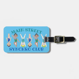 Etiqueta De Bagagem Clube de treinadores de Piscina da Equipe de Nadaç