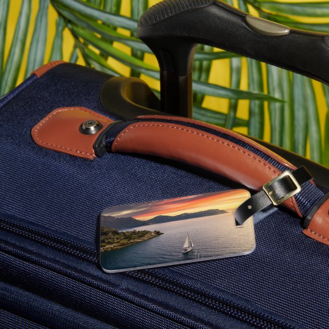 Etiqueta De Bagagem Coastline | Bodrum, Turquia (Frente Insitu 3)