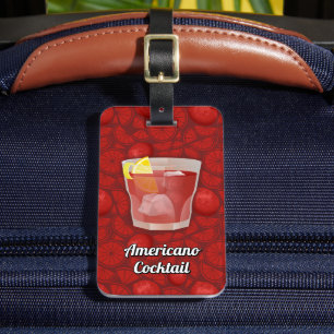 Etiqueta De Bagagem Cocktail Americano