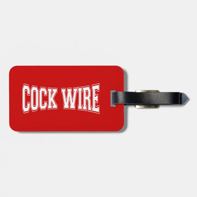 ETIQUETA DE BAGAGEM COCKWIRE (Traseira Horizontal)