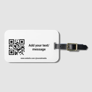 Etiqueta De Bagagem código de barras personalizado simples adicione o