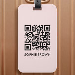 Etiqueta De Bagagem Código QR Blush Cor-de-rosa Contato Feminino Digit<br><div class="desc">Um simples na moda personalizado design de etiqueta de bagagem de código QR em uma tipografia moderna e minimalista sobre um simples fundo cor-de-rosa. O código QR e o nome podem ser facilmente personalizados para tornar um design tão exclusivo quanto você! O dom ou acessório perfeito para garantir que sua...</div>