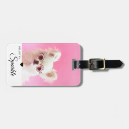 Etiqueta De Bagagem Código QR de Foto do Solteiro Moderno