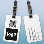 Etiqueta De Bagagem Código QR de logotipo Promocional comercial<br><div class="desc">Logotipo simples e design de código QR para sua empresa. Substitua o logotipo, o URL de destino do código QR e os detalhes do nome e endereço com o seu próprio - ou deixe o vazio traseiro. Altere a cor de fundo na ferramenta design para personalizar. Ideal como um item...</div>