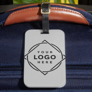 Etiqueta De Bagagem Código QR preto elegante e elegante