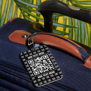 Etiqueta De Bagagem Código QR promocional (editável) mais padrão de lo