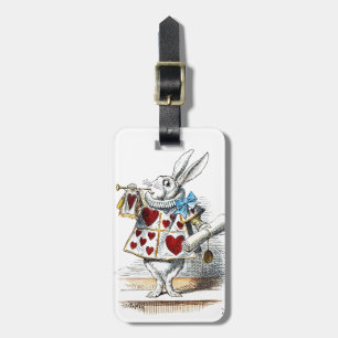 Etiqueta De Bagagem Coelho Branco Alice no País das Maravilhas Coelho
