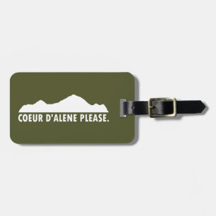 Etiqueta De Bagagem Coeur d'Alene Idaho, Por Favor