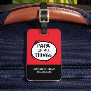 Etiqueta De Bagagem Coisa Um Coisa Dois - Papai de todas as Coisas