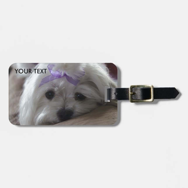 Etiqueta De Bagagem Coisas de design maltês (Frente Horizontal)