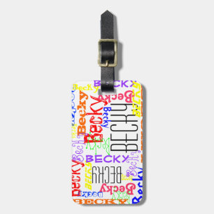 Etiqueta De Bagagem Colagem conhecida feita sob encomenda