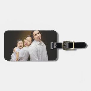 Etiqueta De Bagagem Colagem de Fotos de Família Personalizada Elegante