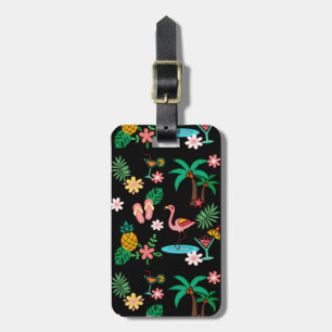 Etiqueta De Bagagem Colagem tropical