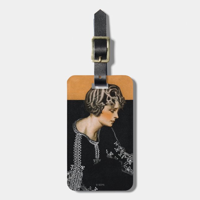 Etiqueta De Bagagem Colar quebrada da pérola (Frente Vertical)