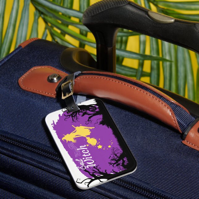 Etiqueta De Bagagem Coleção de Carimbo de Halloween "Mau Witch" (Frente Insitu 1)