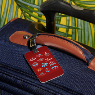 Etiqueta De Bagagem Coleção de Distintivos de Viagem Náuticos Vintage