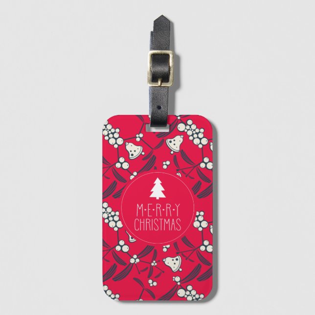 Etiqueta De Bagagem Coleção de Saudações Joyful da Jingle Bells (Frente Vertical)
