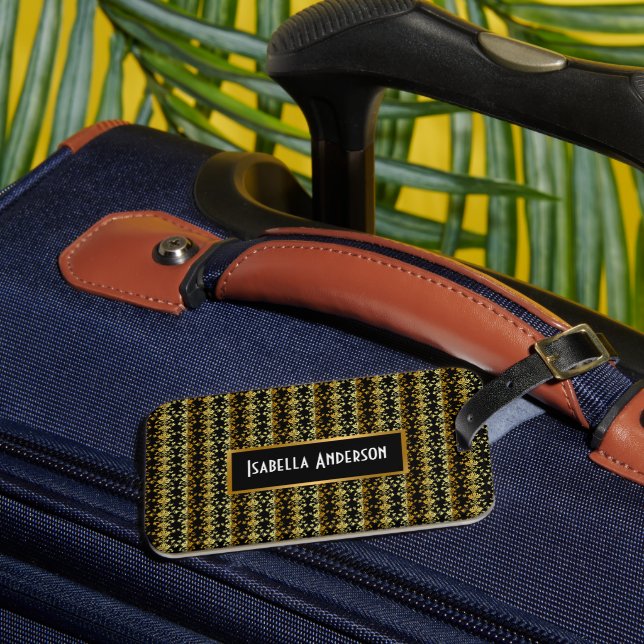 Etiqueta De Bagagem Coleção Floral Elegante de Luxo Popular (Frente Insitu 3)