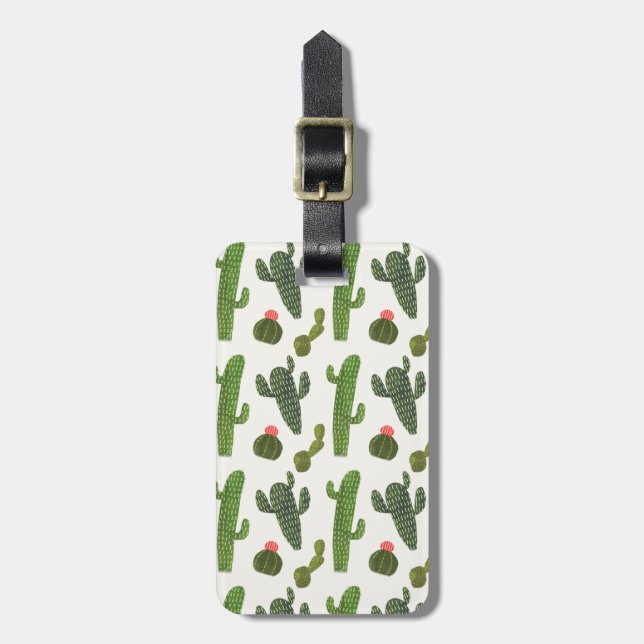Etiqueta De Bagagem Coleção Llamarama | Cute Cactus (Frente Vertical)