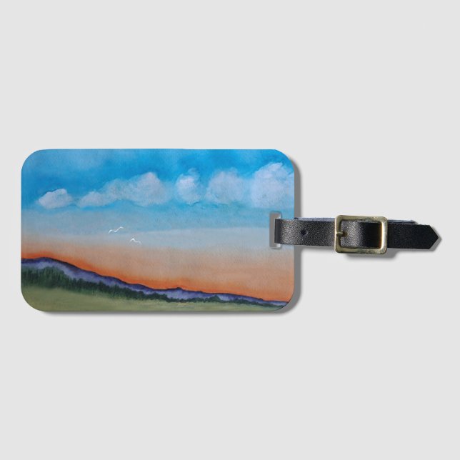 Etiqueta De Bagagem Colinas Sunset Graciosas (Frente Horizontal)