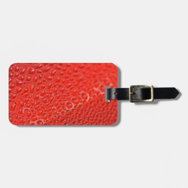 Etiqueta De Bagagem Colírio vermelho em vidro (Frente Horizontal)