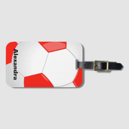 Etiqueta De Bagagem Coloração Pessoal da Bola de Futebol