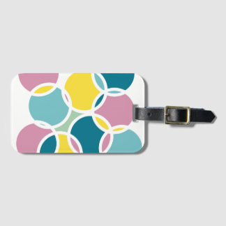 Etiqueta De Bagagem Colorful Circle Design – Fun Geometric Print
