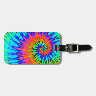 Etiqueta De Bagagem Colorful Spiral Tie Dye Luggage Tag