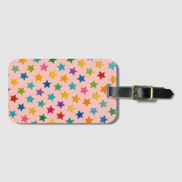 Etiqueta De Bagagem Colorful stars luggage tag.