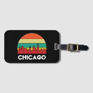 Etiqueta De Bagagem Colorida Chicago Windy City