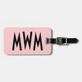 Etiqueta de bagagem colorida e preta personalizada