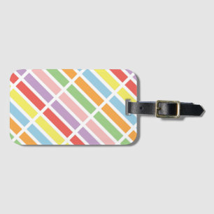 Etiqueta De Bagagem Colorido Matizes Pastel