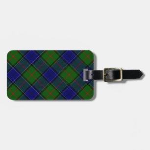 Etiqueta De Bagagem Colquhoun tartan xadrez verde azul