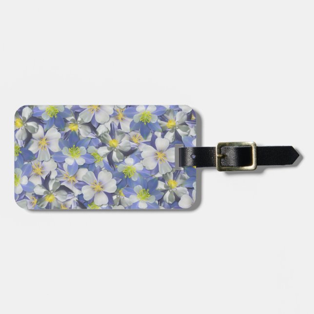 Etiqueta De Bagagem Columbines Padrão Sem Costura (Frente Horizontal)