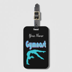 Etiqueta De Bagagem Coluna do Gymnast Back Handspring Passo Para Fora 