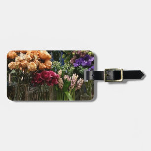Etiqueta de Bagagem com Bela Flor Comprada Bloquei