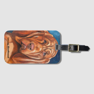 Etiqueta de bagagem com bloodhound