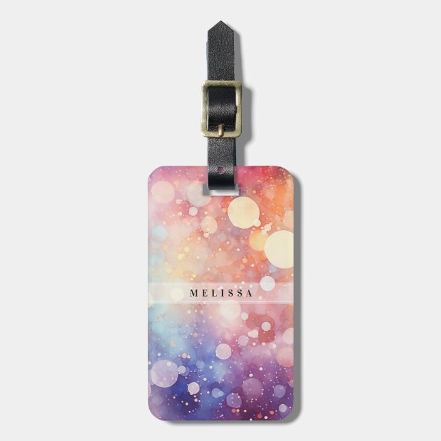 Etiqueta de Bagagem com Brilho Iridescente (Frente Vertical)
