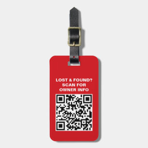 Etiqueta de Bagagem com Código QR de Viagem