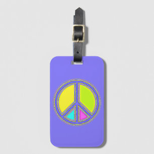Etiqueta De Bagagem Com Cores Preenchidas Sinal de PAZ 1