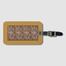 Etiqueta de Bagagem com Design Ouro Único
