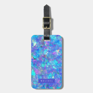 Etiqueta de Bagagem com Glitter Holográfico Pastel