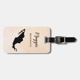 Etiqueta de bagagem com mapa do México, presente d