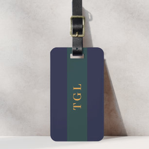 Etiqueta de Bagagem com Monograma Personalizado em