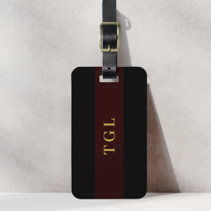 Etiqueta de Bagagem com Monograma Personalizado em