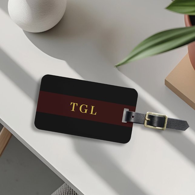 Etiqueta de Bagagem com Monograma Personalizado em (Criador carregado)