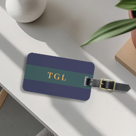 Etiqueta de Bagagem com Monograma Personalizado em