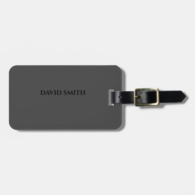 Etiqueta de bagagem com nome personalizado. (Frente Horizontal)