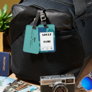 Etiqueta de Bagagem com Nome Personalizado e Númer