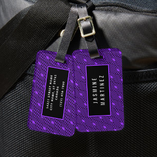 Etiqueta de Bagagem com Padrão Geométrico Diamond 